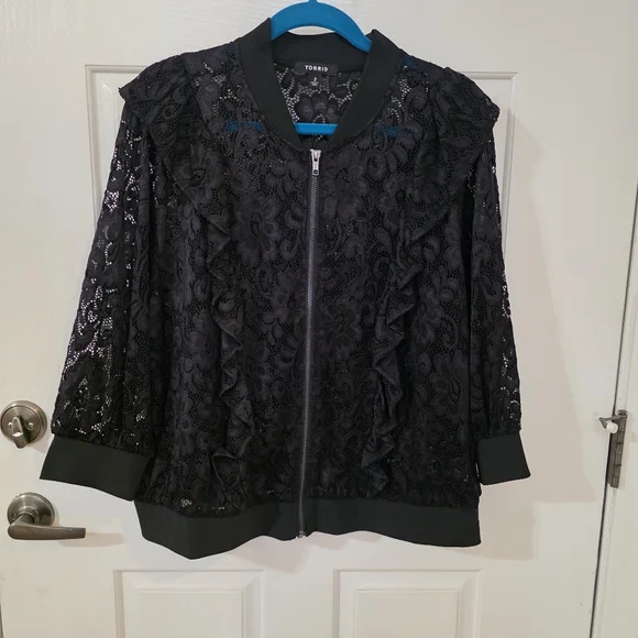Torrid Black Lace Women's Jacket - Picture 1 of 8